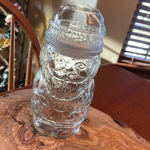 Santa Claus Clear Glass Jar with Sealing Lid - Picture 1 of 5